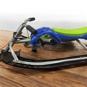 Green Snow Bike Sled for Kids